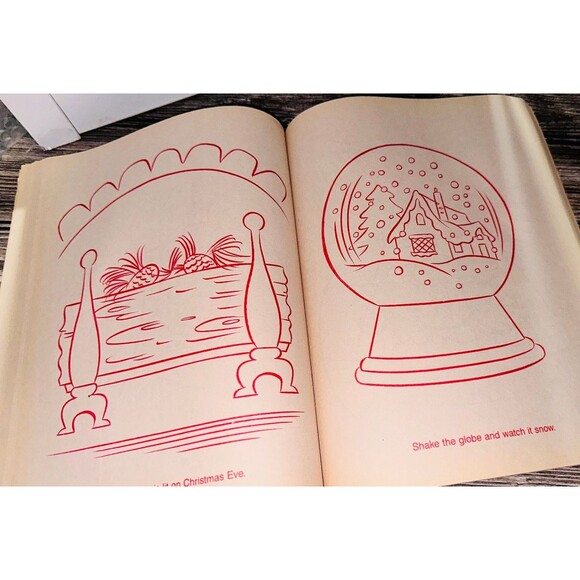 Vtg 1993 Giant Christmas Coloring Activity Book Unused Monty Bear Books - Picture 6 of 7